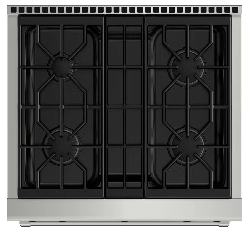 Detalhe de Rangetop com queimadores selados